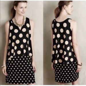 Anthropologie Maeve Polka Dot DAVINA Dress Large L